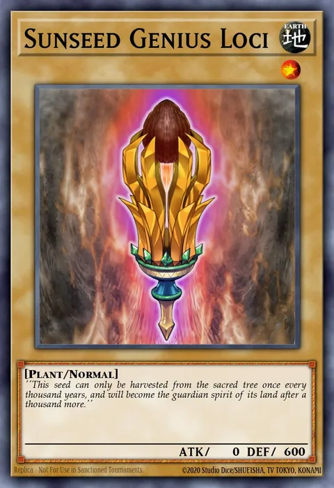 Sunseed Genius Loci, card GFTP-EN014 from Ghosts From the Past