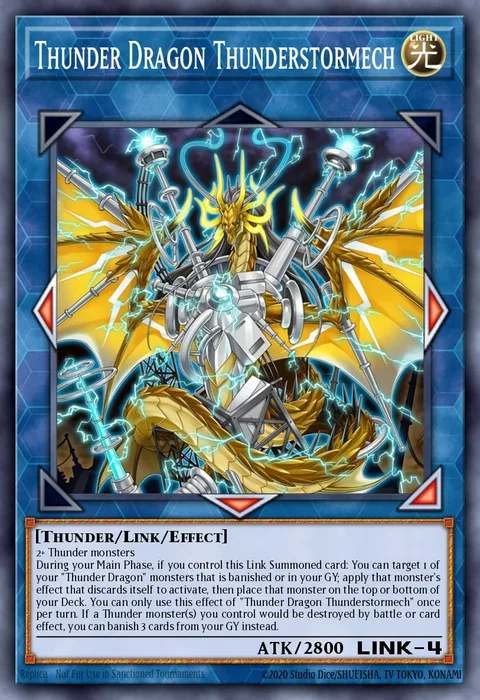Thunder Dragon Thunderstormech, card DUPO-EN030 from Duel Power