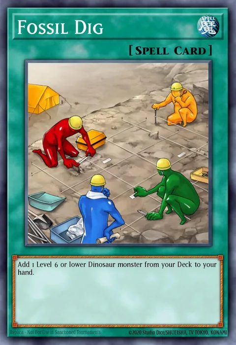 Fossil Dig, card SR04-EN022 from Dinosmasher's Fury Structure Deck