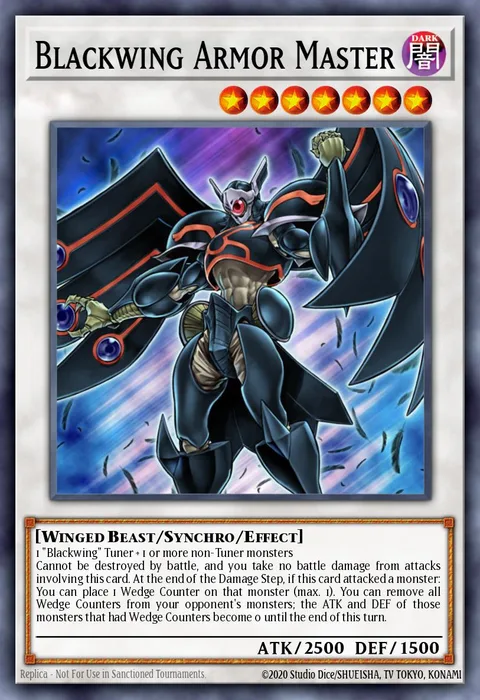 Blackwing Armor Master, card CRMS-EN041 from Crimson Crisis