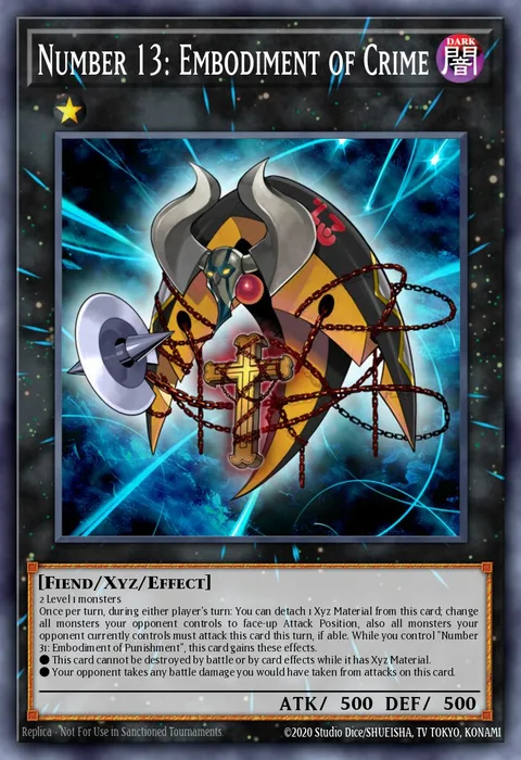 Number 13: Embodiment of Crime, carte PGLD-EN023 de Premium Gold