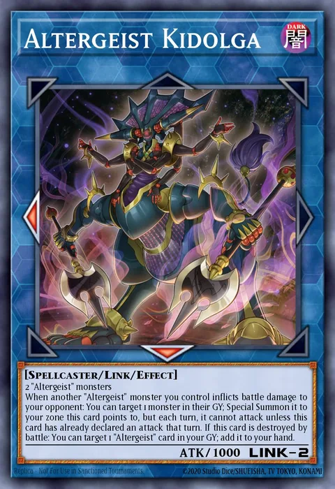 Altergeist Kidolga, card MP19-EN024 from 2019 Gold Sarcophagus Tin Mega Pack