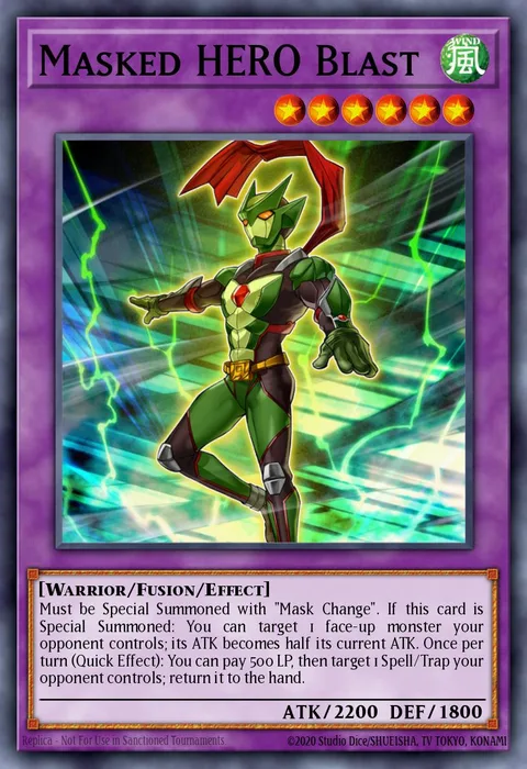 Masked HERO Blast, card TOCH-EN047 from Toon Chaos