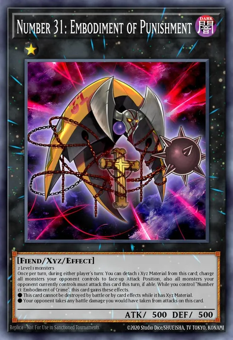 Number 31: Embodiment of Punishment, carte PGLD-EN024 de Premium Gold
