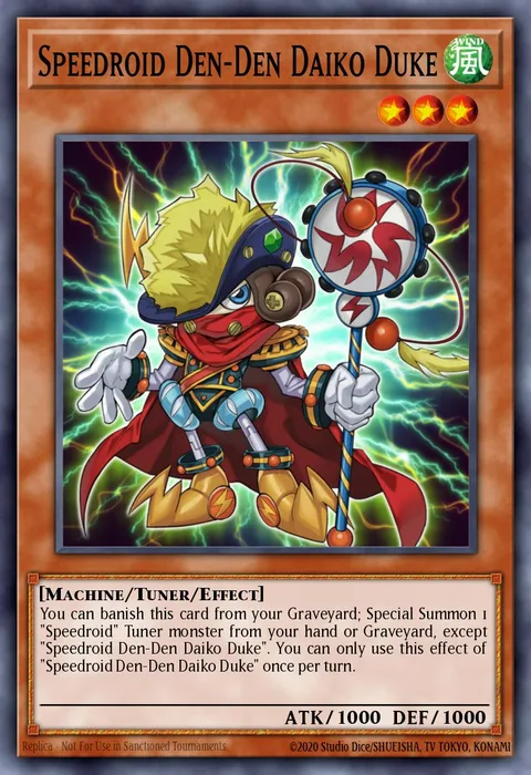 Speedroid Den-Den Daiko Duke, carte OP27-EN014 de OTS Tournament Pack 27