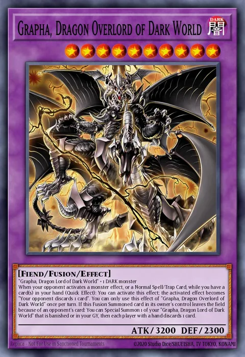 Grapha, Dragon Overlord of Dark World, card SR13-EN041 from Structure Deck: Dark World