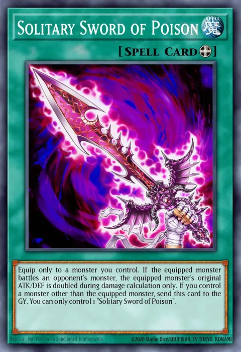 Solitary Sword of Poison, carte SBC1-ENA14 de Speed Duel: Streets of Battle City