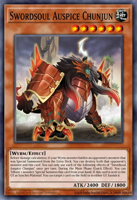 Swordsoul Auspice Chunjun, carte MAMA-EN037 de Magnificent Mavens