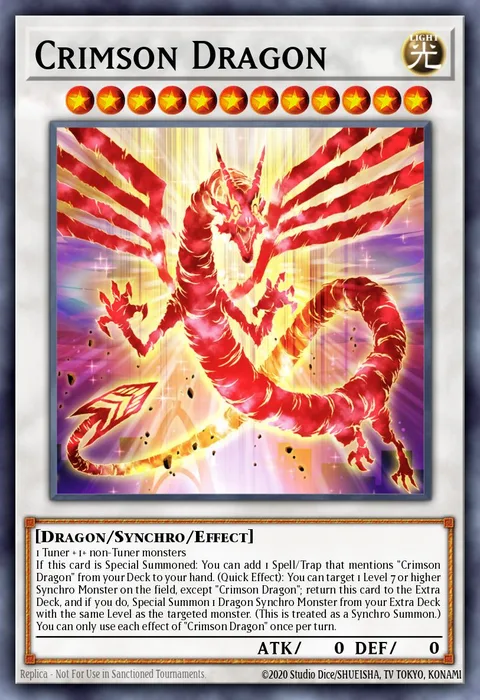 Crimson Dragon, carte DUNE-EN038 de Duelist Nexus