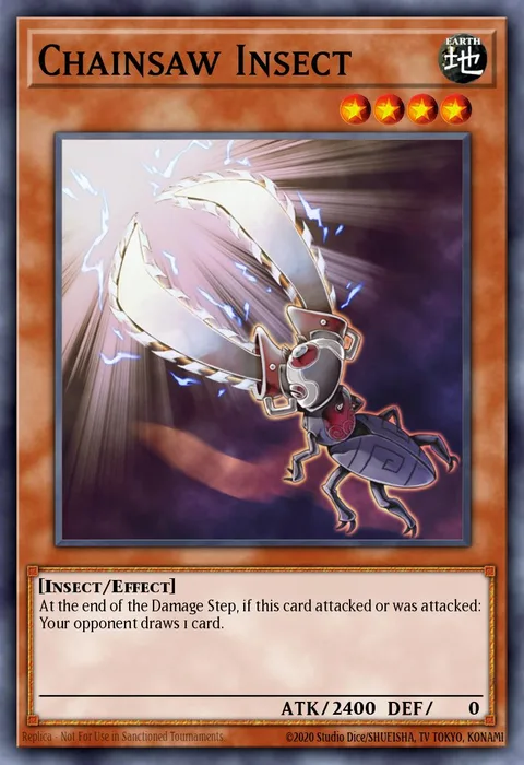 Chainsaw Insect, card 5DS3-EN008 from Starter Deck: Duelist Toolbox