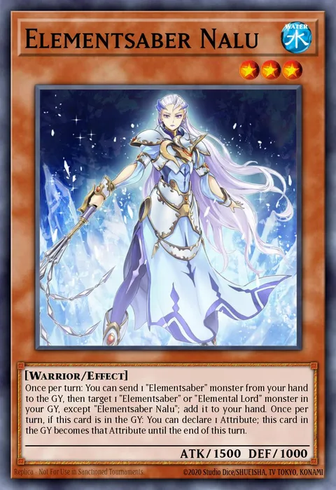 Elementsaber Nalu, card FLOD-EN021 from Flames of Destruction