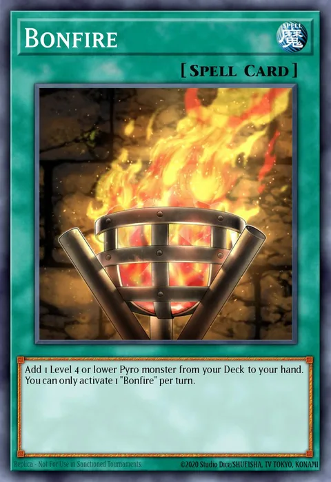 Bonfire, card MZMI-EN016 from Maze of Millennia