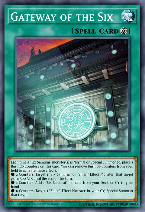Gateway of the Six, card SDWA-EN029 from Samurai Warlords Structure Deck