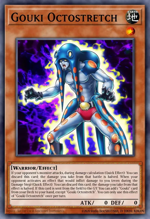 Gouki Octostretch, card FLOD-EN009 from Flames of Destruction