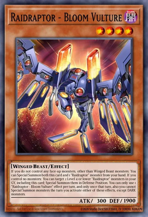 Raidraptor - Bloom Vulture, card PHNI-EN005 from Phantom Nightmare