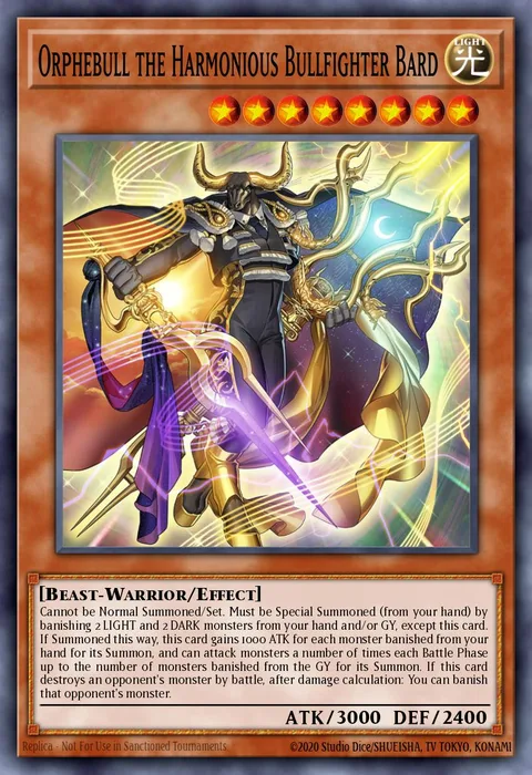 Orphebull the Harmonious Bullfighter Bard, card PHHY-EN082 from Photon Hypernova