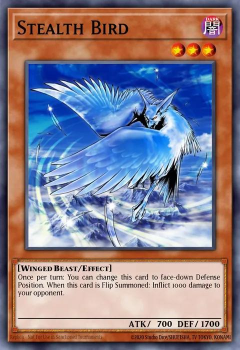 Stealth Bird, card CP01-EN018 from Champion Pack: Game One
