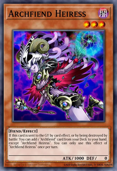 Archfiend Heiress, card JOTL-EN029 from Judgment of the Light