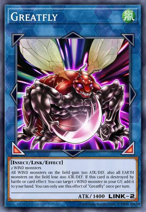 Greatfly, card MP19-EN032 from 2019 Gold Sarcophagus Tin Mega Pack