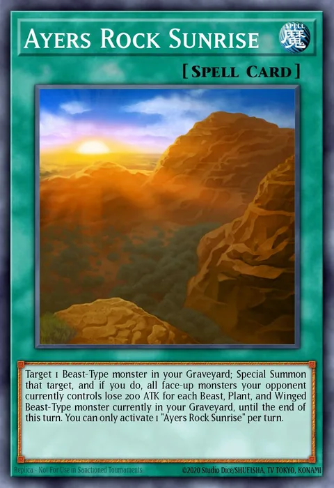 Ayers Rock Sunrise, card DRLG-EN020 from Dragons of Legend