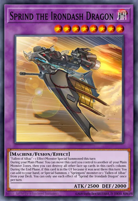 Sprind the Irondash Dragon, carte BLVO-EN038 de Blazing Vortex