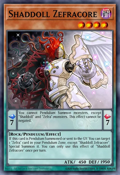 Shaddoll Zefracore, carte CROS-EN023 de Crossed Souls