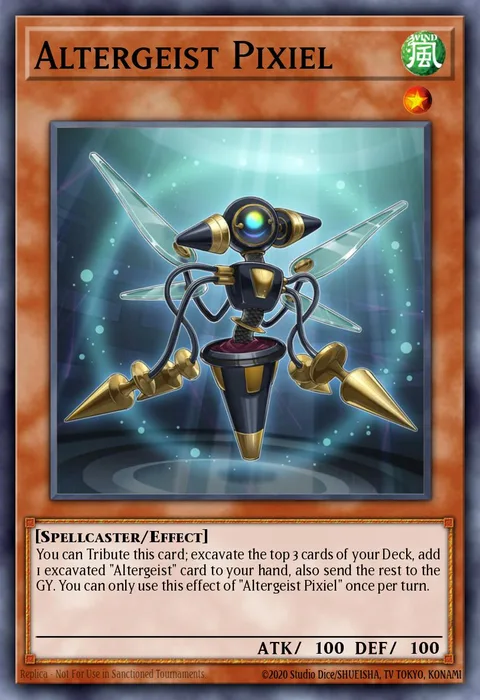 Altergeist Pixiel, card MP19-EN010 from 2019 Gold Sarcophagus Tin Mega Pack