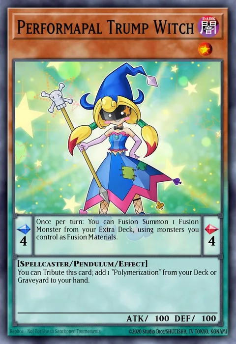 Performapal Trump Witch, card SDMP-EN012 from Master of Pendulum Structure Deck