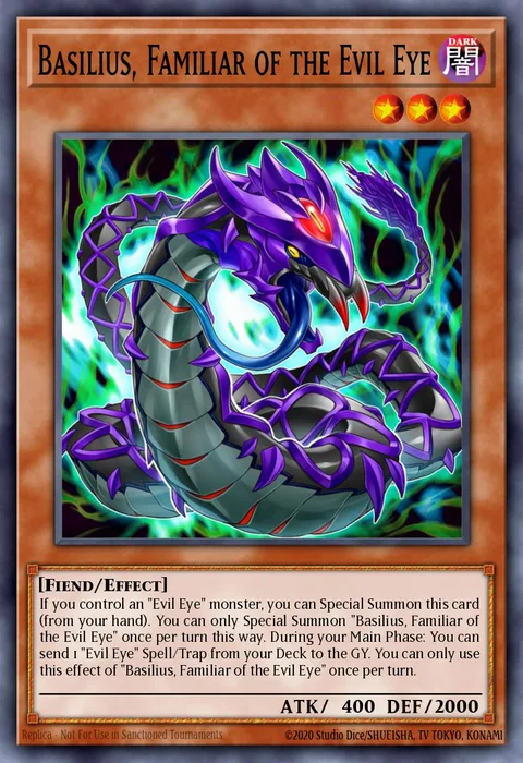 Basilius, Familiar of the Evil Eye, carte INCH-EN030 de The Infinity Chasers