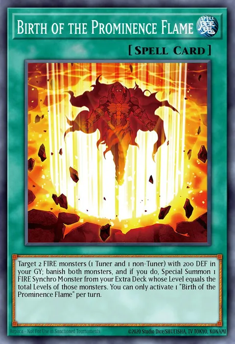 Birth of the Prominence Flame, card LIOV-EN063 from Lightning Overdrive