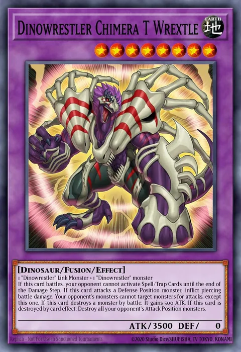 Dinowrestler Chimera T Wrextle, card DANE-EN030 from Dark Neostorm