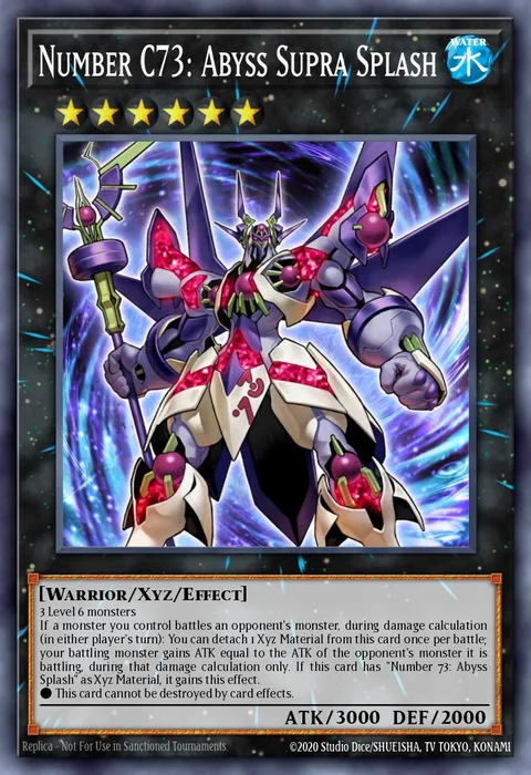 Number C73: Abyss Supra Splash, carte DRLG-EN041 de Dragons of Legend