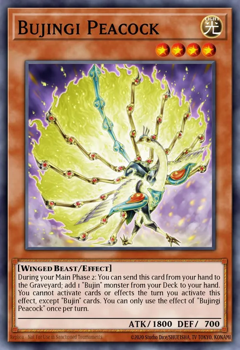 Bujingi Peacock, carte LVAL-EN027 de Legacy of the Valiant