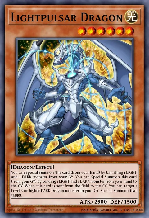 Lightpulsar Dragon, card TOCH-EN031 from Toon Chaos
